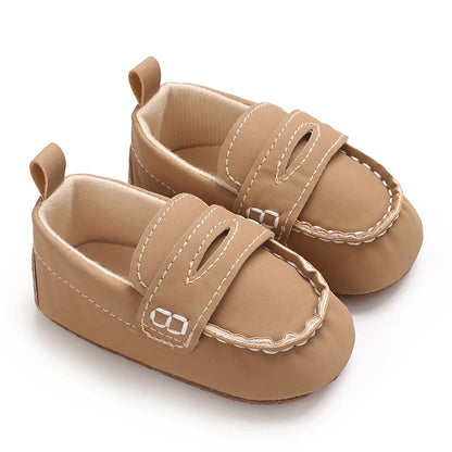 Solid Color Baby Casual Soft Soled Walking Shoes 0-1 Year Old Infants Toddlers Bean Shoes Forefoot Shoes