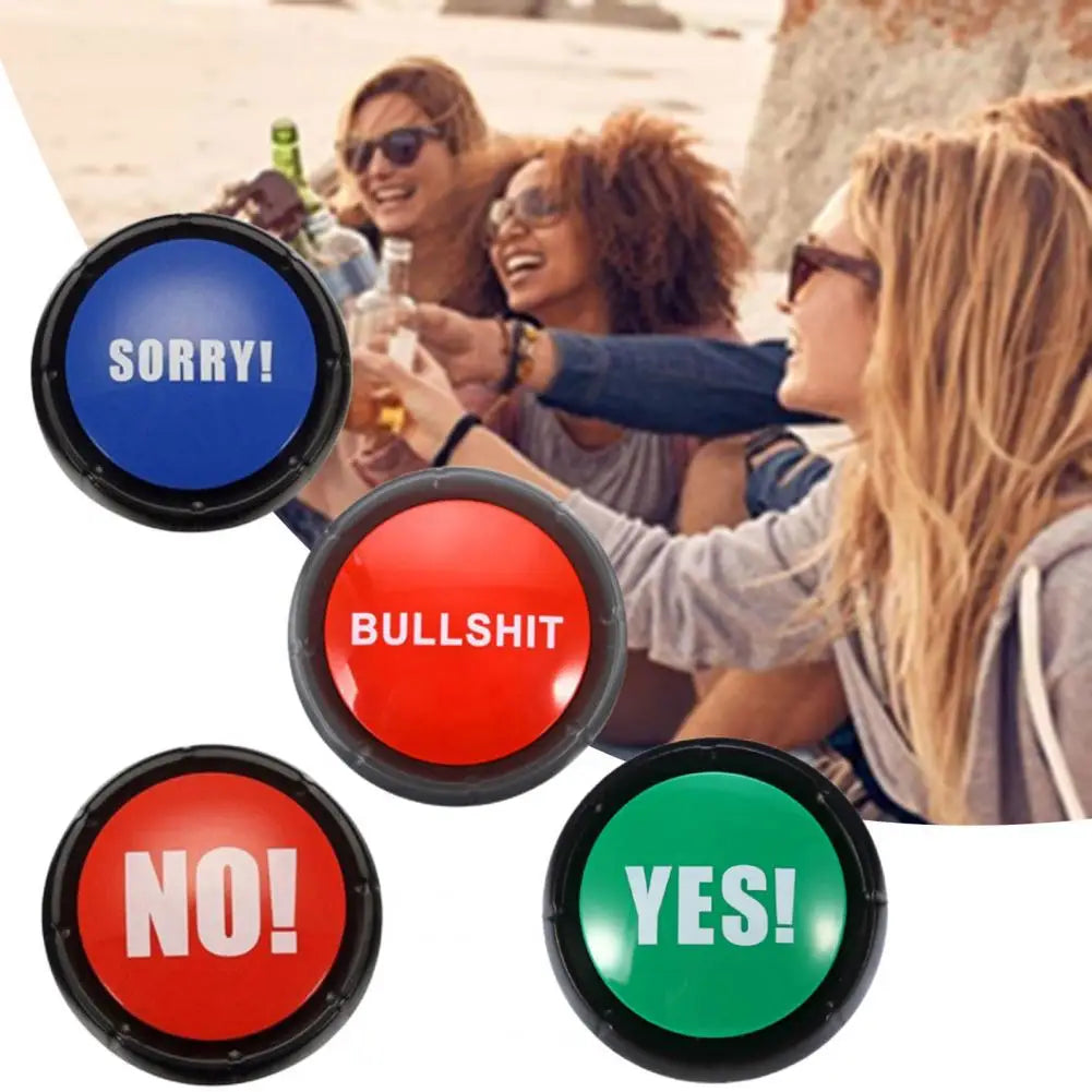 Funny Talking Button No Sorry Yes Sound Party Gag Toy for Home and Office