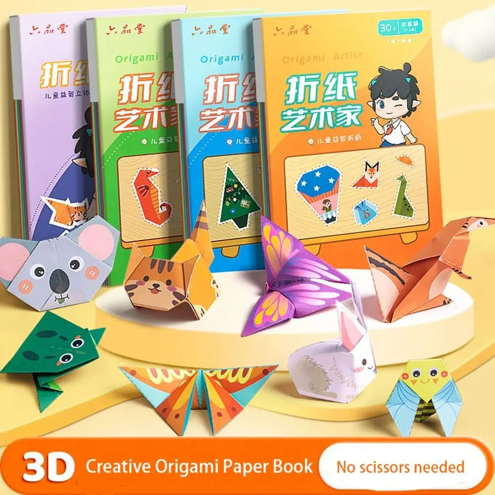 Children’s Handmade Folding Toy – Animal Pattern DIY Craft Paper Book for Parent-Child Interaction and 3D Origami Puzzle