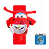 Children’s Cartoon Watch for Ages 2-14 Boys and Girls Soft Silicone Slap Bracelet Student Wristwatch
