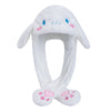 MINISO Cute Bunny Ear Plush Beanie - Moving Rabbit Ears Winter Knit Hat for Women & Girls, Fits 55–60 cm (21.7–23.6 in)