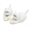 Cartoon Cat Plush Slippers for Women & Men — Fluffy Indoor Faux Fur Slides Mules, One Size Fits Most (Inner 25 cm / 9.8 in)