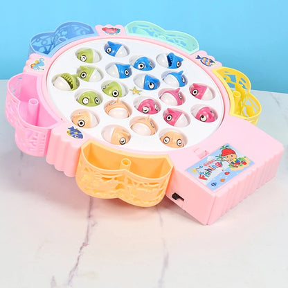 Fishing Toys with Electric Spin and Music – Blue and Pink, Size Models Optional, Cute Stickers, Kids’ Toys and Gifts, Practical