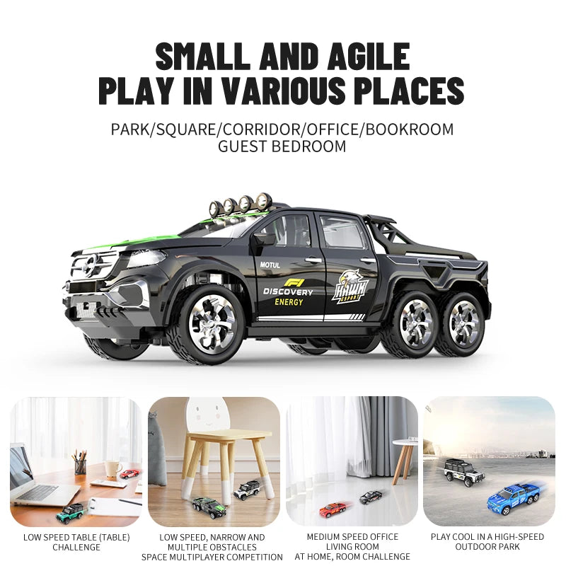 Mini 1/64 Alloy RC Car with 60-Minute Run Time