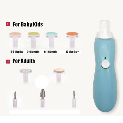 Upgrade Baby Nail Trimmer 9-in-1 – Safe Electric Nail File Kit for Infants, Rechargeable Toes & Fingernail Clipper, Baby Care Utensils