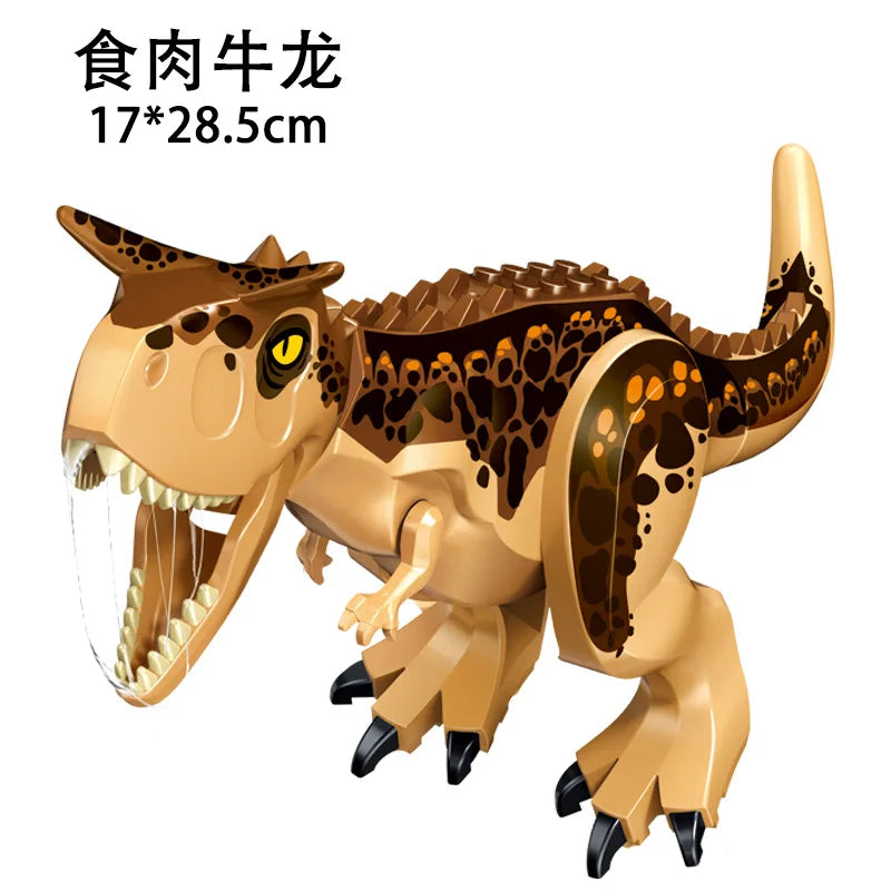 Jurassic World 3 Brutal Raptor Building Blocks – Tyrannosaurus, Indominus, and I-Rex Dinosaur Toy for Kids