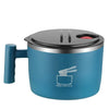 Stainless Steel Instant Noodle Bowl With Lid And Drain Handle - 1000mL (34 fl oz)