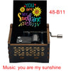 You Are My Sunshine Quote Print Wooden Music Box Birthday Party Favor Gift for Kids