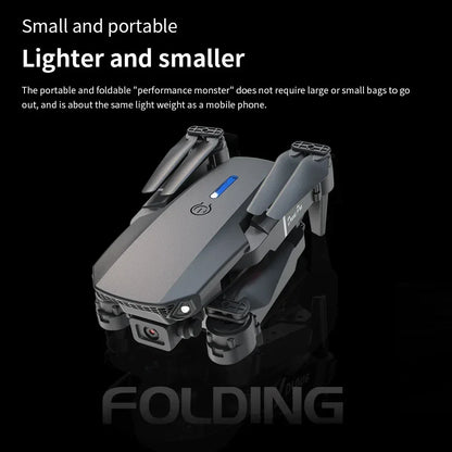 E88 Mini RC Drone with 4K HD Camera WiFi FPV Foldable Quadcopter for Kids Gift
