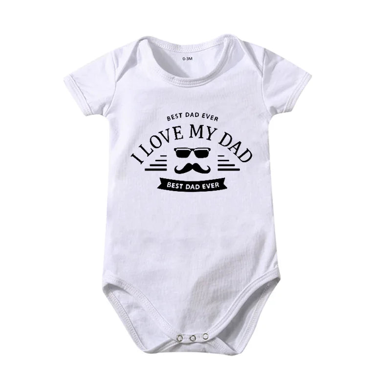 Popular "Mom+Dad=Me" Baby Romper – 100% Cotton Summer Onesie, Newborn Baby Clothes, Unisex Crawling Clothes, Comfortable and Cute