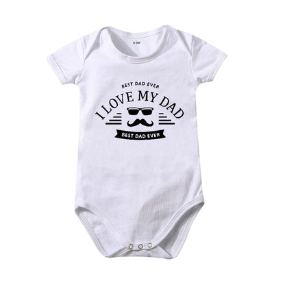 Popular "Mom+Dad=Me" Baby Romper – 100% Cotton Summer Onesie, Newborn Baby Clothes, Unisex Crawling Clothes, Comfortable and Cute