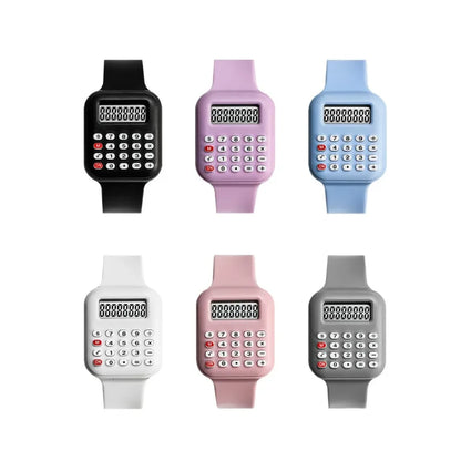 Creative Kids Cartoon LED Digital Watch with Calculator Function Sports Electronic Watch for Boys and Girls Student Gift