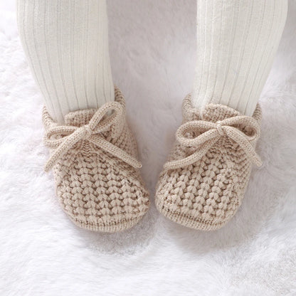 Baby Shoes Knitted Newborn Footwear – 0-18M Warm First Boots for Boys & Girls, Solid Toddler Kid Accessories