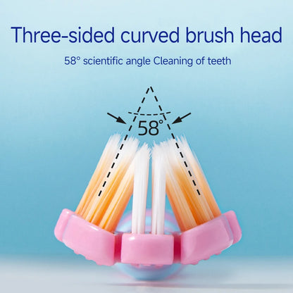 3D Stereo Three-Sided Toothbrush – Ultra-Fine Soft Bristles, Adult Toothbrush with Tongue Scraper for Deep Cleaning & Oral Care