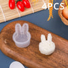 4-Pack Transparent Triangular Sushi Molds - Onigiri Rice Ball Press for Bento