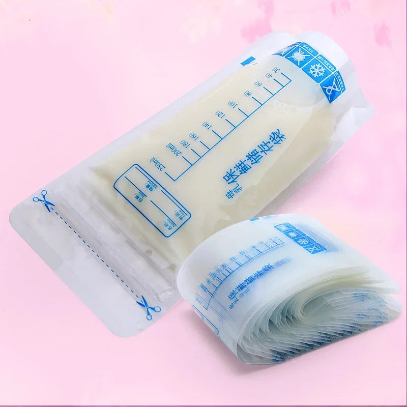 30 Pieces 250ml Baby Food Storage Bags - BPA-Free Breast Milk Freezer Bags for Safe Feeding & Storage