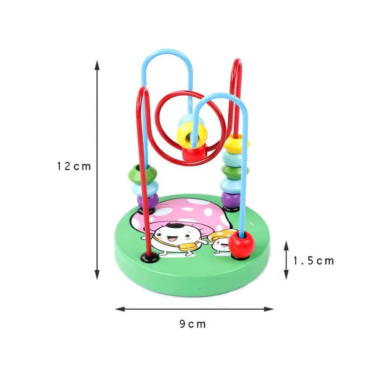 Educational Wooden Toys – Geometric Shapes Montessori Puzzle, Color Sorting Math Bricks for Baby, Preschool Learning Game