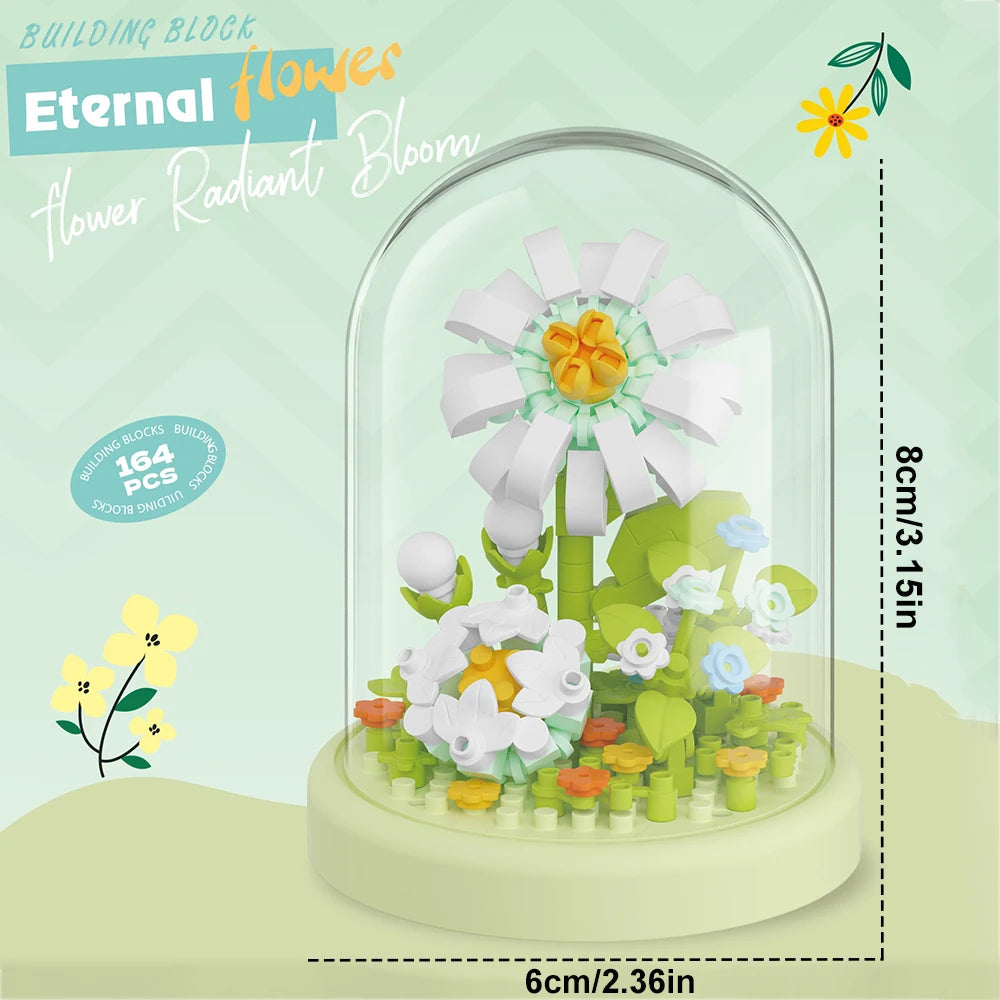 DIY Micro Flower Building Blocks – Mini Bricks Eternal Flowers Home Decoration Puzzle Toy
