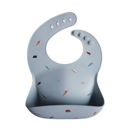 Baby Bibs Ins Style Print Waterproof Soft Silicone Baby Feeding Stuff Cute Pattern Kids Girl Boy Toddler Adjustable Children Bib - Kidzy Market