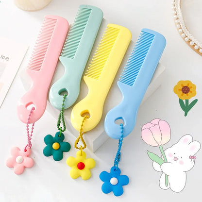 2023 New Children’s Small Anti-Screw Hair Brush Comb - Cartoon Mini Portable Untangling Bangs Round Tooth Hairbrush for Girls