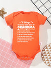 5 Things You Should Know About My Grandma Print Baby Bodysuit – Trendy Newborn One-Piece, Boy Girl Romper, Infant Jumpsuit, Toddler Clothes