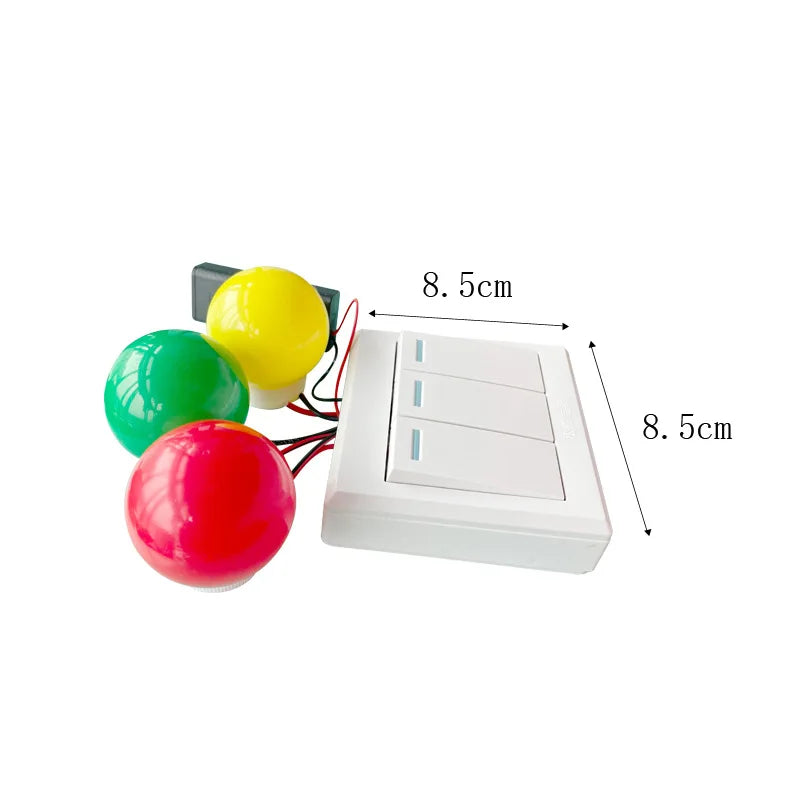 Busy Board DIY Accessories – Lamps and Doorbell Montessori Teaching Aids for Hands-On Skills, Sound and Color Recognition Wooden Toys