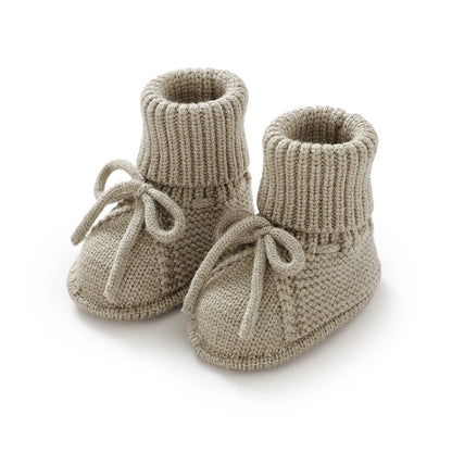 Fashion Infant Baby Boy Socks Shoes Pure Color Anti-Slip Knit Newborn Girls Floor First Walkers Casual Outdoor Booties