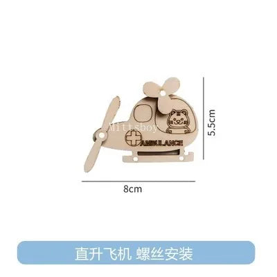 Montessori Busy Board DIY Wood Accessories – Early Learning Ball, Calculation, Bulldozer, Castle, Helicopter Educational Toy for Children Gifts