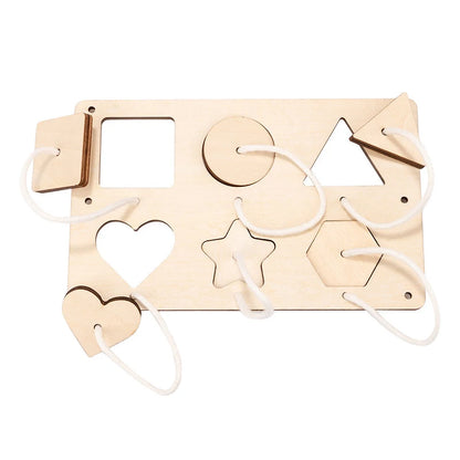 Baby Montessori Wooden Busy Board – Animal, Guinea Pig, Dinosaur, Clock, and Pattern Pairing Educational Toy for Children Gift