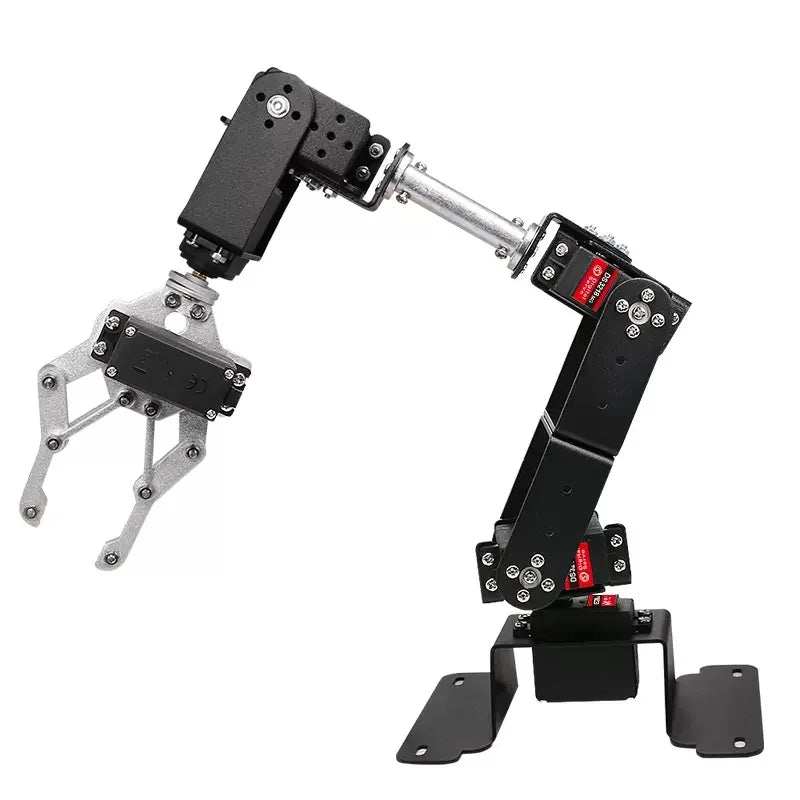 6 DOF Robot Manipulator, MG996 Metal Alloy Mechanical Arm with Clamp Claw Kit for Arduino, UNO/ESP32 Programmable DIY Robot Kit