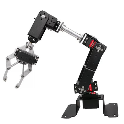 6 DOF Robot Manipulator, MG996 Metal Alloy Mechanical Arm with Clamp Claw Kit for Arduino, UNO/ESP32 Programmable DIY Robot Kit