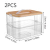 Stackable Brick-Shaped Toy Storage Box with Lid - Transparent Plastic Building Block Organizer for Kids