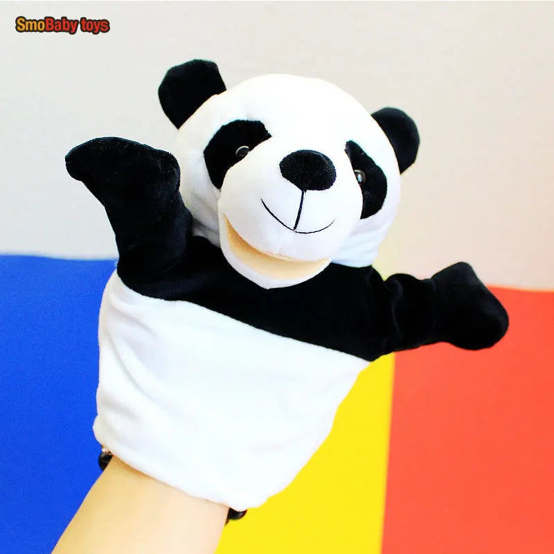 25cm Soft Plush Hand Puppets, Elephant Lion Monkey Stuffed Animal Story Dolls for Children