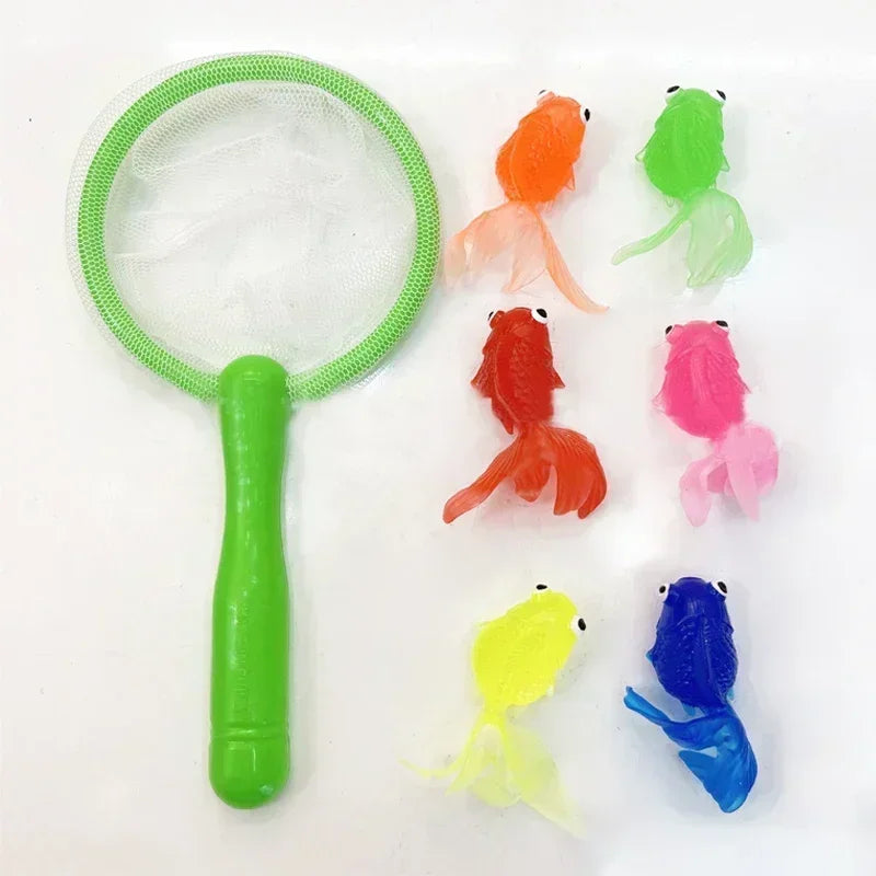 6Pcs Set Rubber Goldfish Bath Toys – Kawaii Water Play for Toddlers