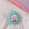 Cute Cartoon Macaron Folding Hair Comb – Portable 2-in-1 Comb with Small Mirror, Kawaii Baby Makeup Supplies