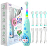 Seago Kids Electric Toothbrush - Sonic Child Dolphin Design with LED Smart Timer - IPX7 Waterproof Teeth Cleaning