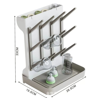 Bottle Holder Organizer, Space-Saving Vertical Standing Baby Bottle Drying Rack
