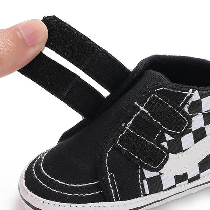Newborn Baby Canvas Shoes – Anti-Slip Soft Sneakers for Baby Boys & Girls, Multi-Color Toddler First Walkers Crib Shoes