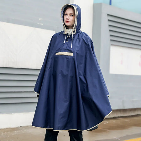Waterproof Rain Poncho for Primary School Students with Bag Cover