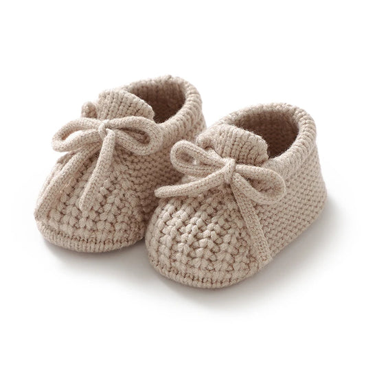 Baby Shoes Knitted Newborn Footwear – 0-18M Warm First Boots for Boys & Girls, Solid Toddler Kid Accessories