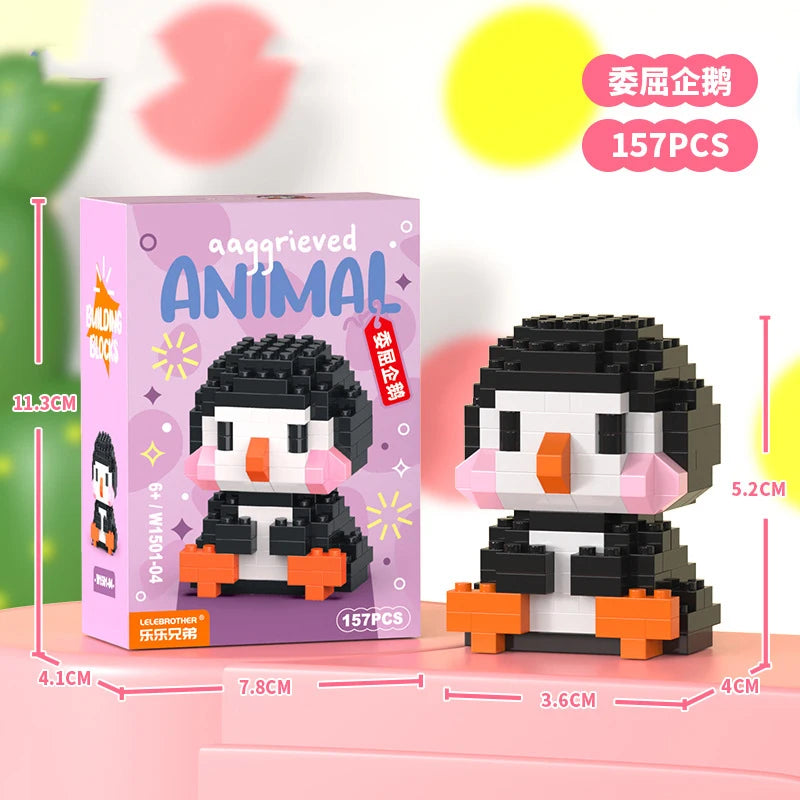 Adults Animals Micro Particle Building Blocks – Dog and Cat Mini Bricks Toy for Kids Ages 6 to 12
