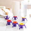 6Pcs Bottle Emptying Flip Kit with Stand - 3 Sizes Liquid Bottle Dispenser Caps