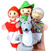 Baby Animal Finger Puppet Set, Duck Plush Hand Puppets Cartoon Family Educational Toy