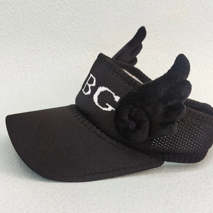 Kids Bunny Ear Sun Hat - Adjustable Rabbit Wings Visor, Cotton-Blend Sun Hat for Boys & Girls (Ages 3-12)