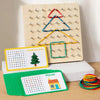 Montessori Baby Creative Toy – Graphic Rubber Tie Nail Boards with Cards for Early Childhood Education and Preschool Learning