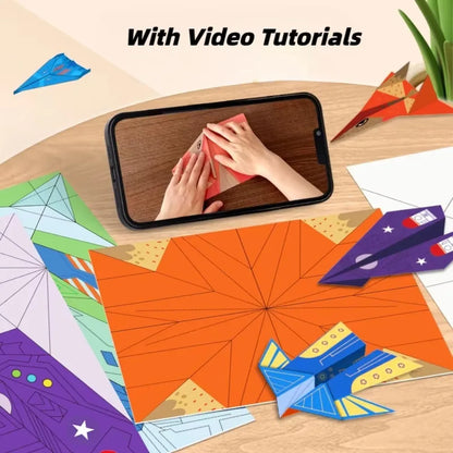 Montessori Origami Paper 13×9in (33×22cm) DIY Handicrafts Kit – 10/36 Sheets STEM Educational Toys for Children