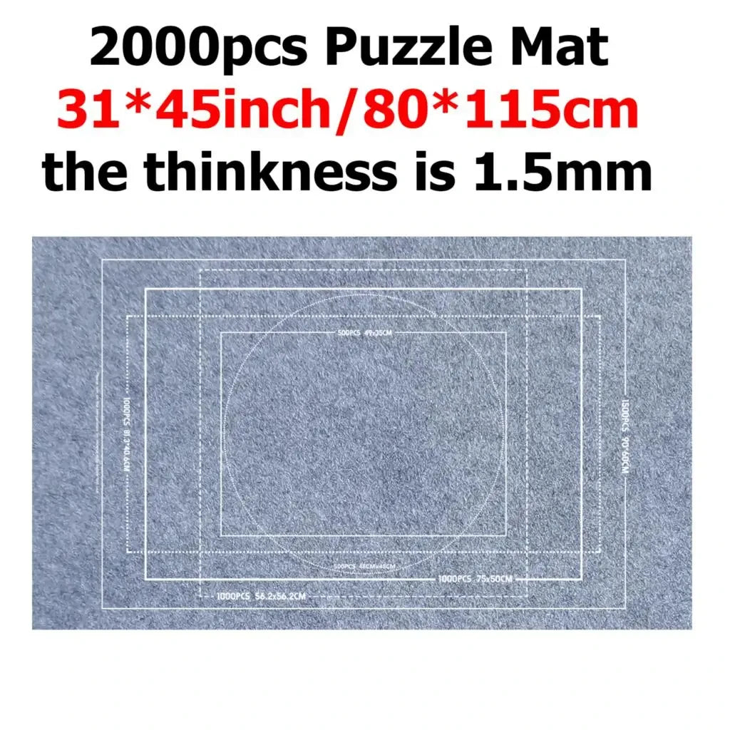 Puzzle Storage Blanket, Children Puzzle Toy, Multiple Specifications with Bag, Portable Parent-Child Early Education Gift, TMZ