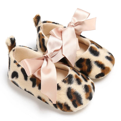 0-18M Newborn Baby Shoes – Cute Leopard Pattern Sports Sandals, Soft Sole Comfortable Walking Shoes for Girls