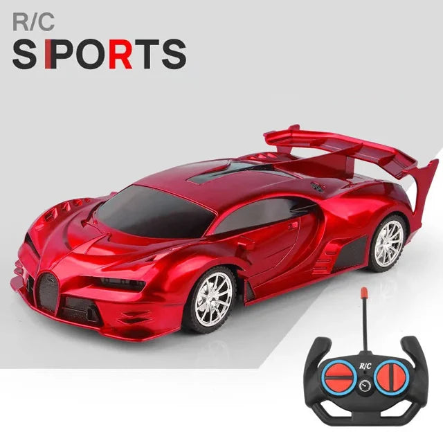 1/18 RC Car with LED Lights and 2.4G Remote Control High-Speed Drift