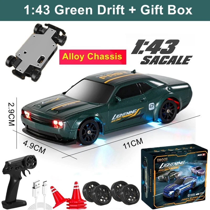1/64 2.4G High-Speed Drift RC Car with 4WD Four-Wheel Drive Mini RTR